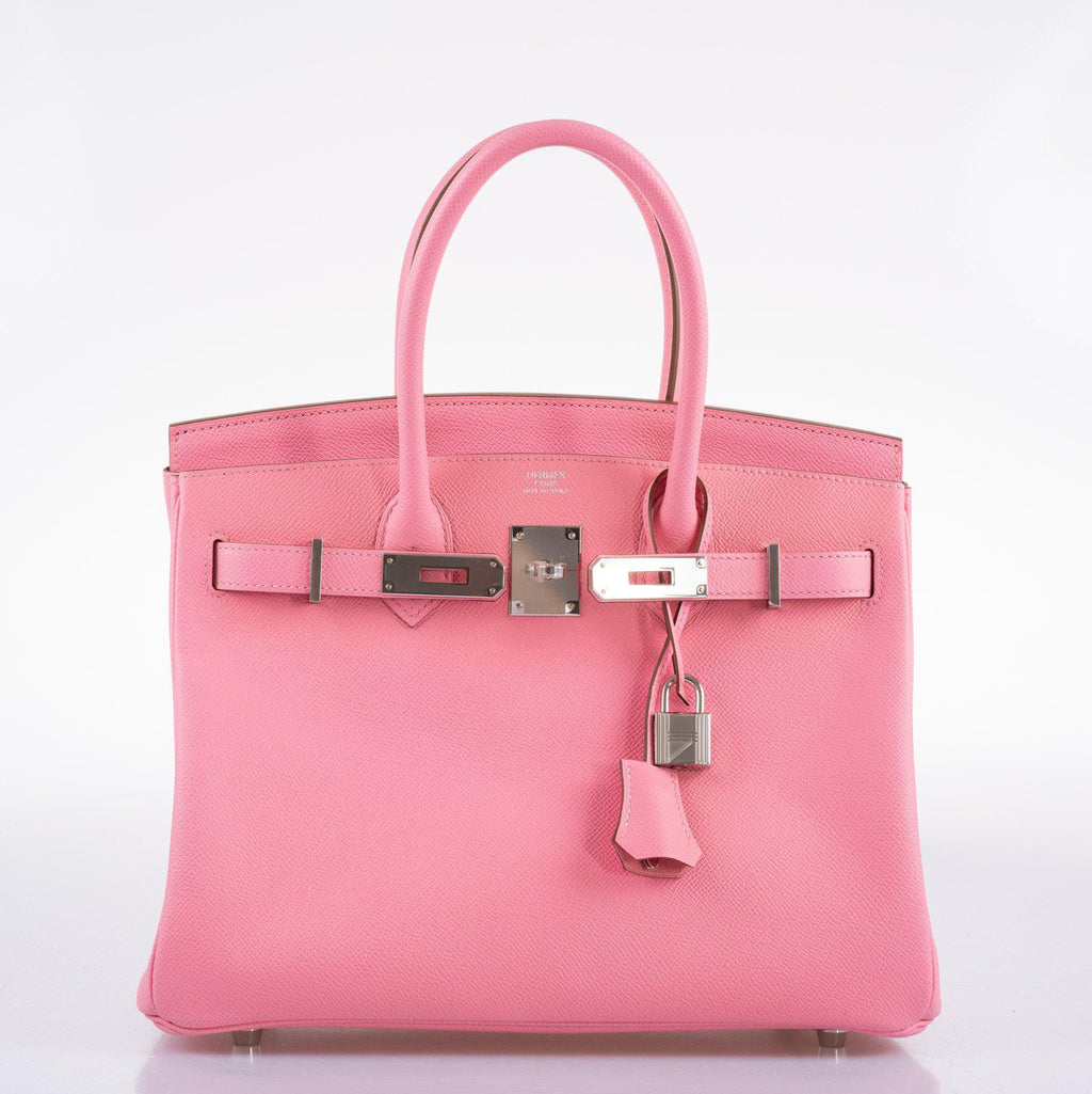 Hermes Birkin 30 Rose Confetti Epsom Palladium Hardware - 2020, Y - Exclusu