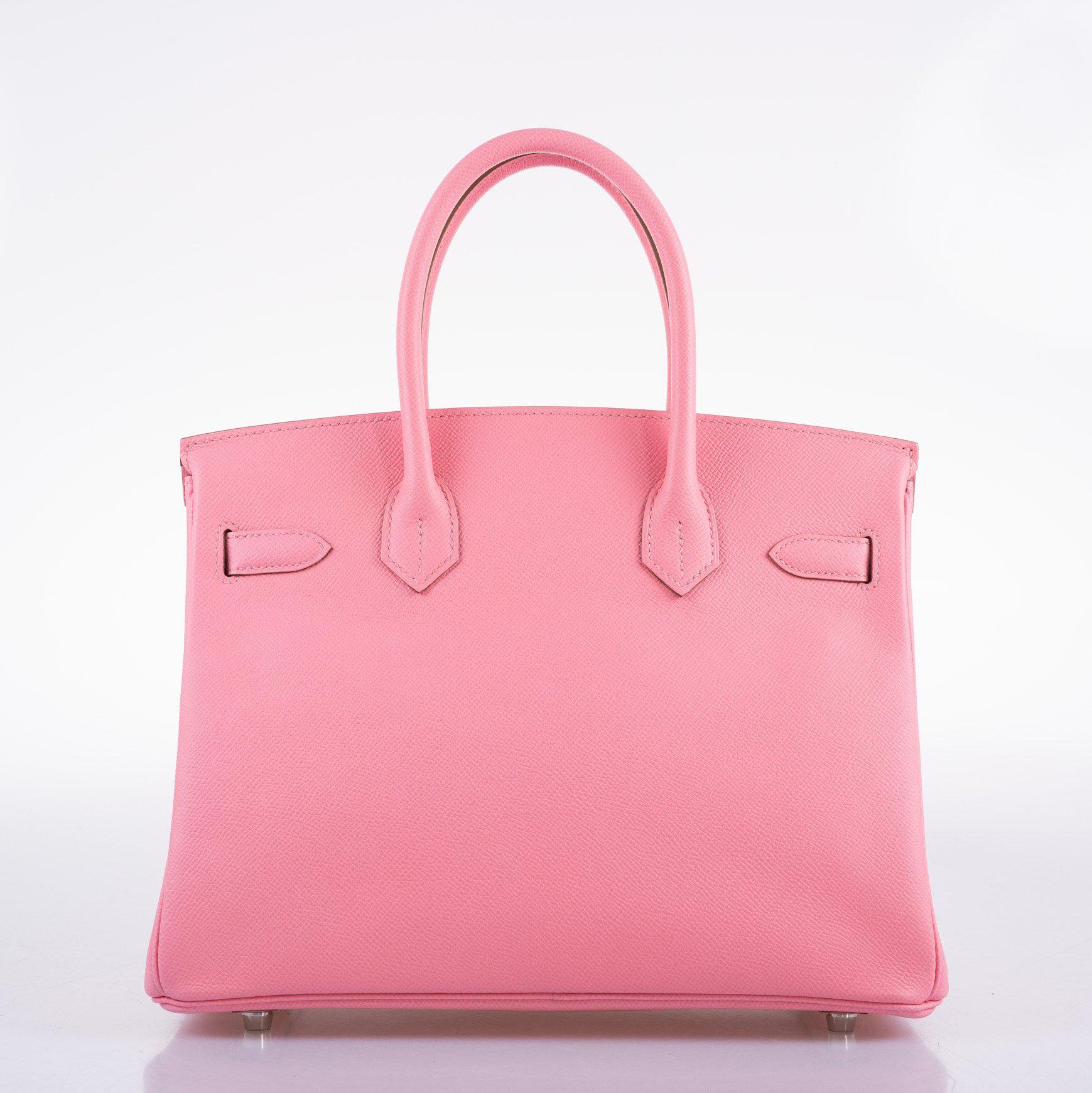 Hermes Birkin 30 Rose Confetti Epsom Palladium Hardware - 2021, Z - Exclusu