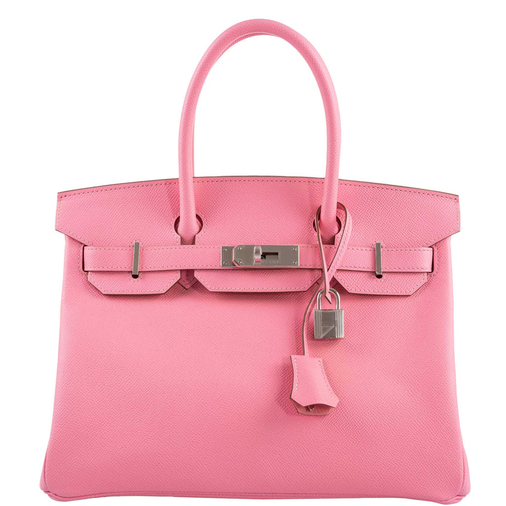 Hermes Birkin 30 Rose Confetti Epsom Palladium Hardware - 2021, Z - Exclusu
