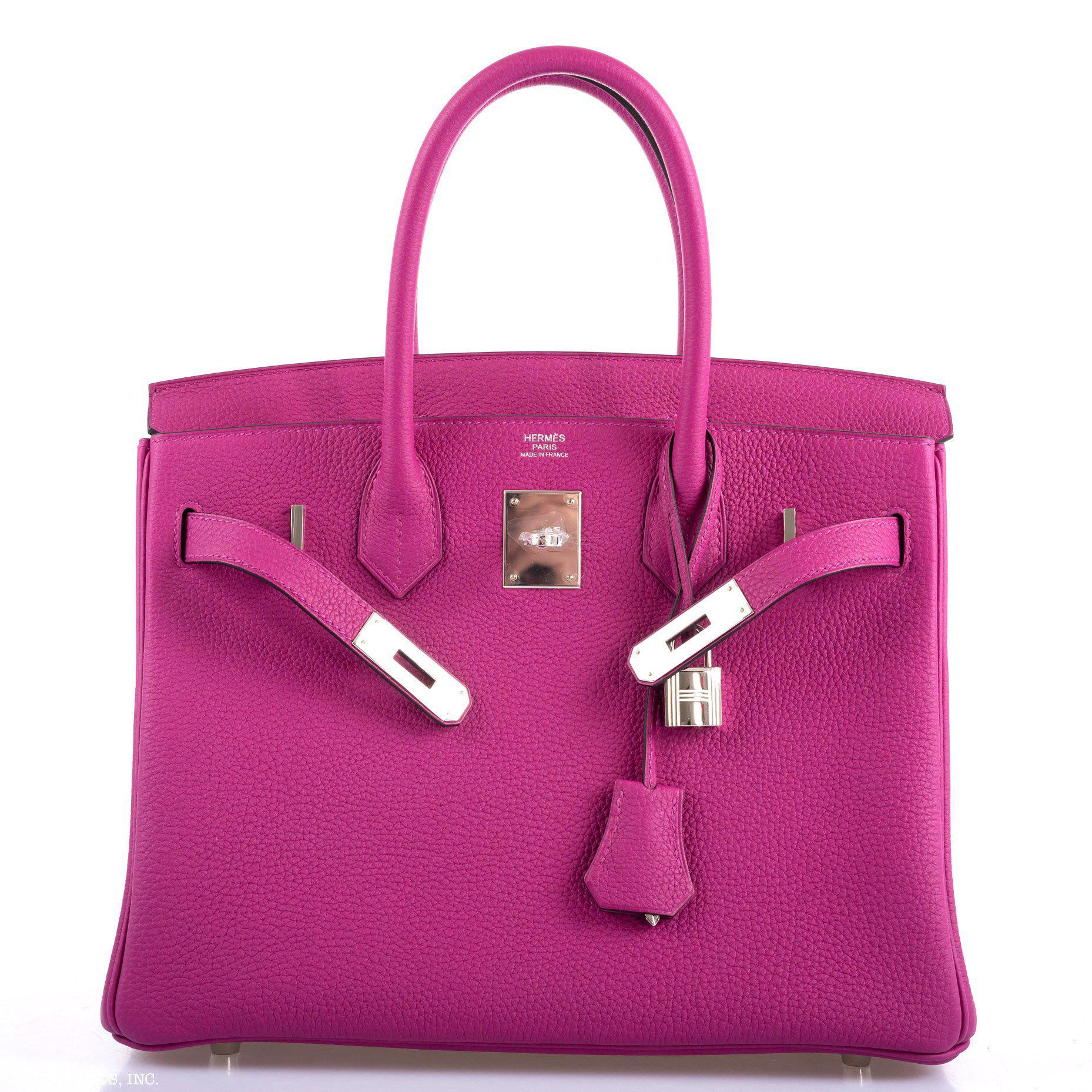 Hermes Birkin 30 Rose Pourpre Togo Palladium Hardware - 2020, Y - Exclusu