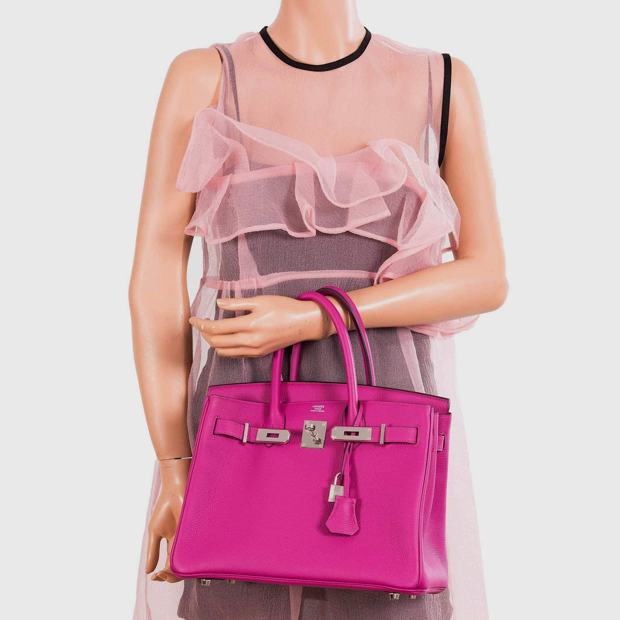 Hermes Birkin 30 Rose Pourpre Togo Palladium Hardware - 2020, Y - Exclusu