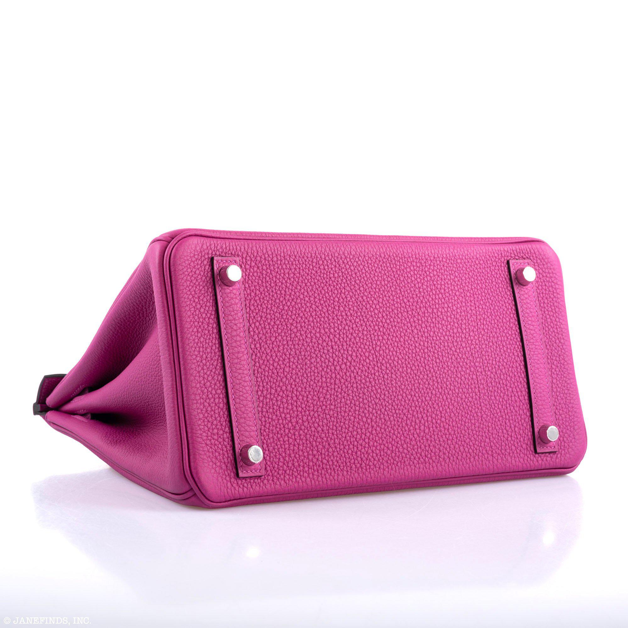 Hermes Birkin 30 Rose Pourpre Togo Palladium Hardware - 2020, Y - Exclusu