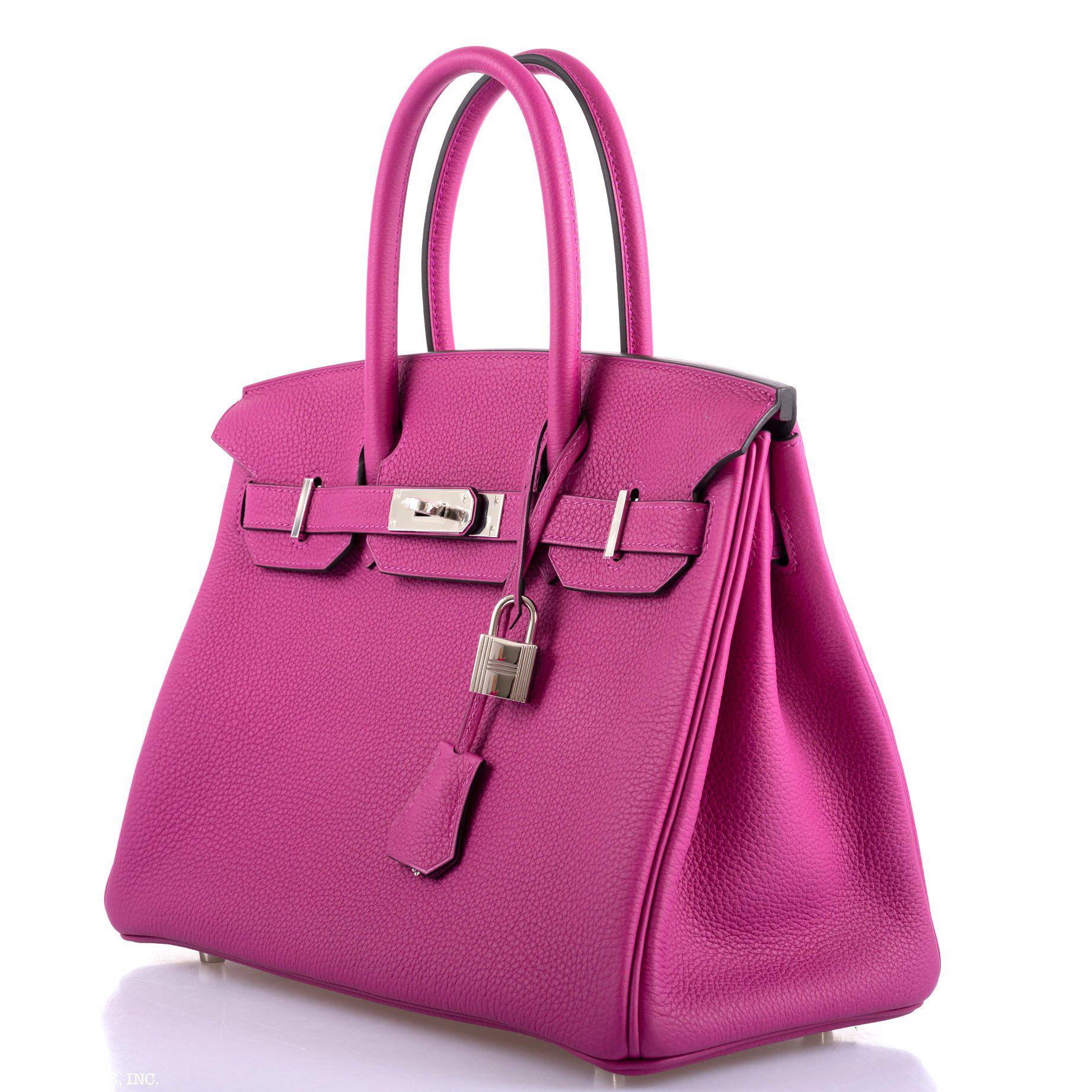 Hermes Birkin 30 Rose Pourpre Togo Palladium Hardware - 2020, Y - Exclusu
