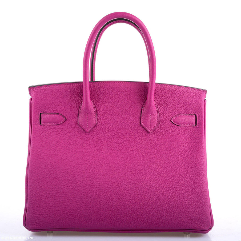 Hermes Birkin 30 Rose Pourpre Togo Palladium Hardware - 2020, Y - Exclusu
