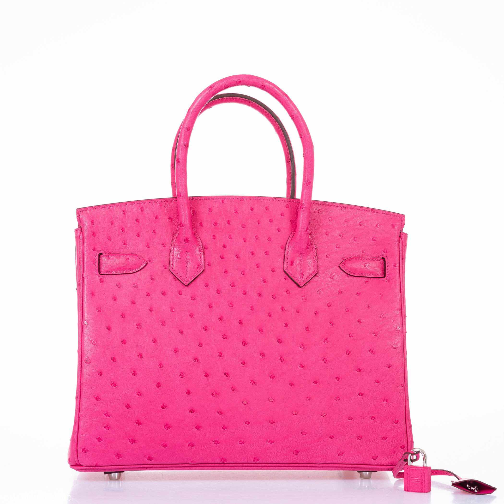 Hermes Birkin 30 Rose Tyrien Ostrich Palladium Hardware - 2020, Y - Exclusu
