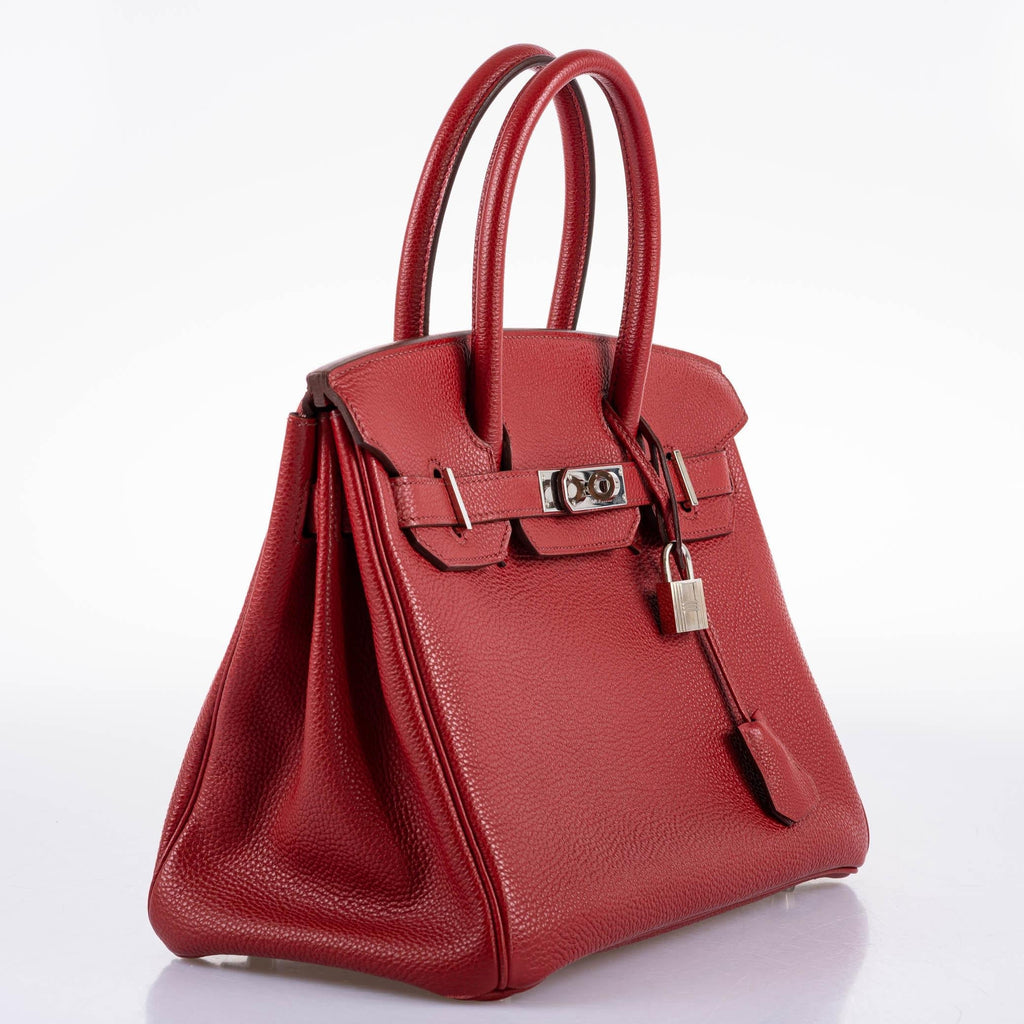 Hermes Birkin 30 Rouge Garance Togo with Palladium Hardware - 2007, K Square - Exclusu