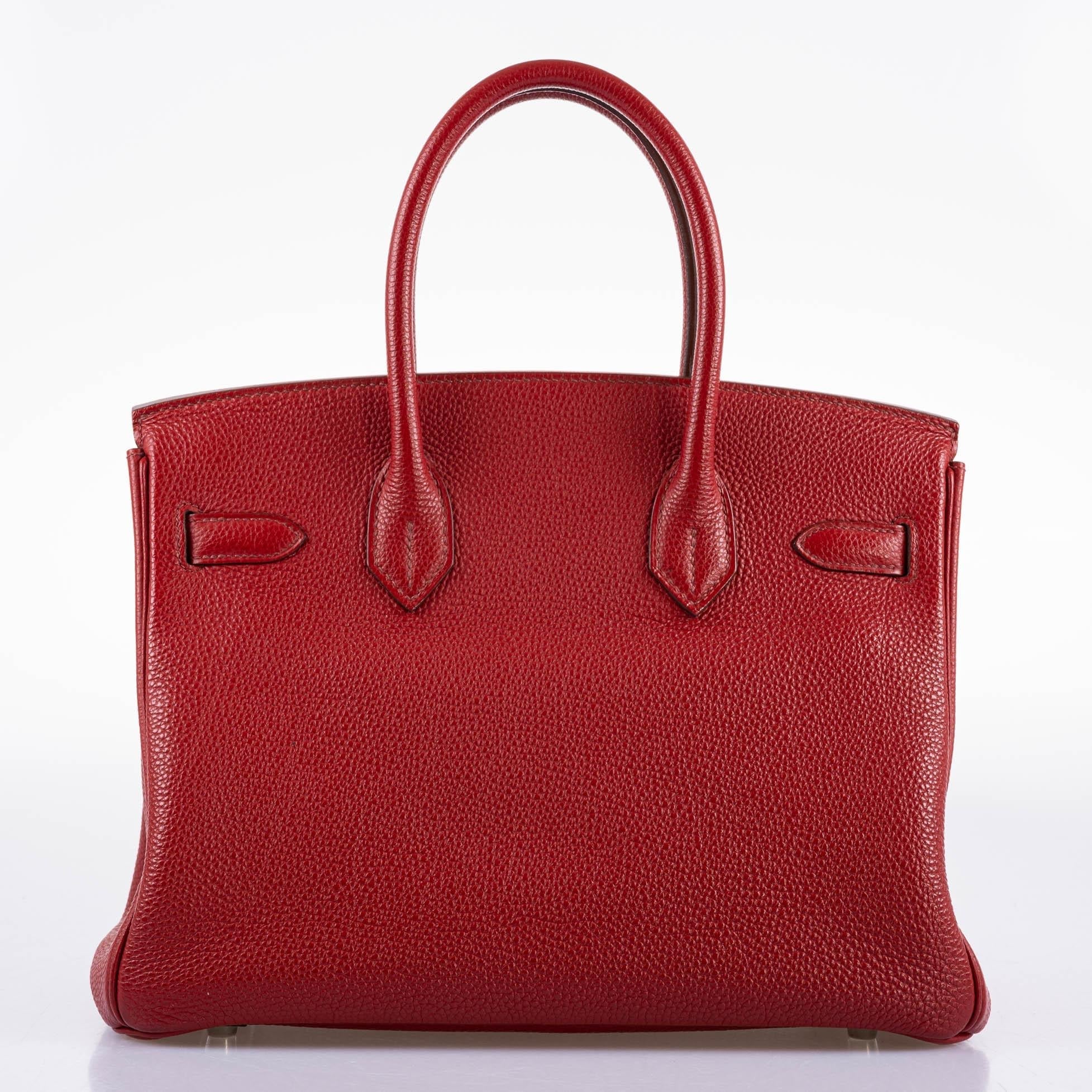Hermes Birkin 30 Rouge Garance Togo with Palladium Hardware - 2007, K Square - Exclusu
