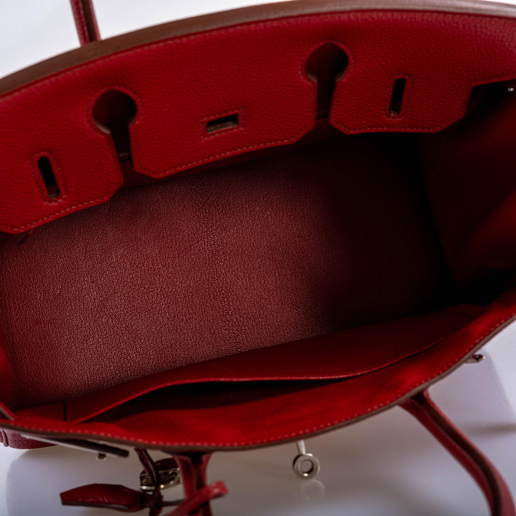 Hermes Birkin 30 Rouge Garance Togo with Palladium Hardware - 2007, K Square - Exclusu