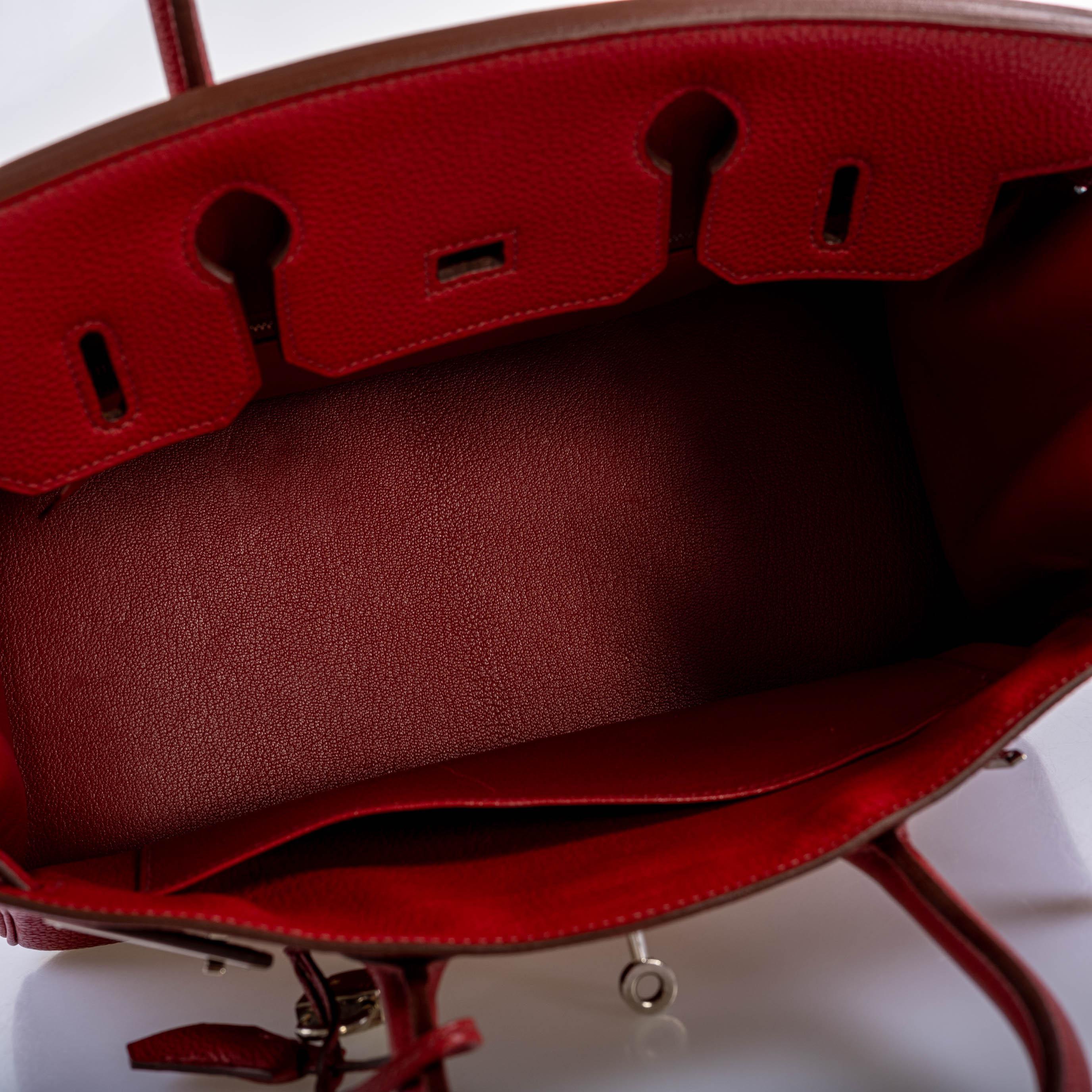 Hermes Birkin 30 Rouge Garance Togo with Palladium Hardware - 2007, K Square - Exclusu