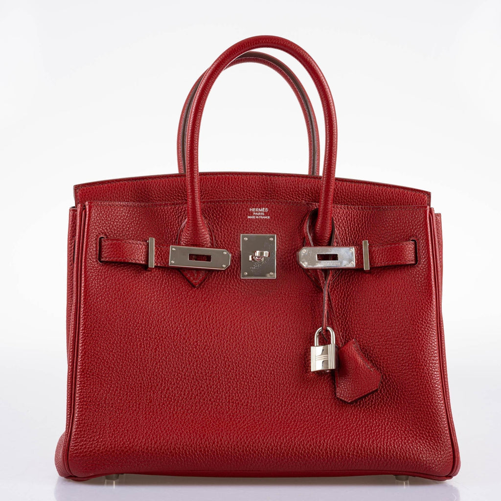 Hermes Birkin 30 Rouge Garance Togo with Palladium Hardware - 2007, K Square - Exclusu