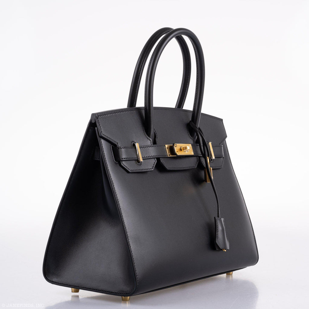 Hermes Birkin 30 Sellier Black Veau Monsieur Leather Gold Hardware - 2020, Y - Exclusu