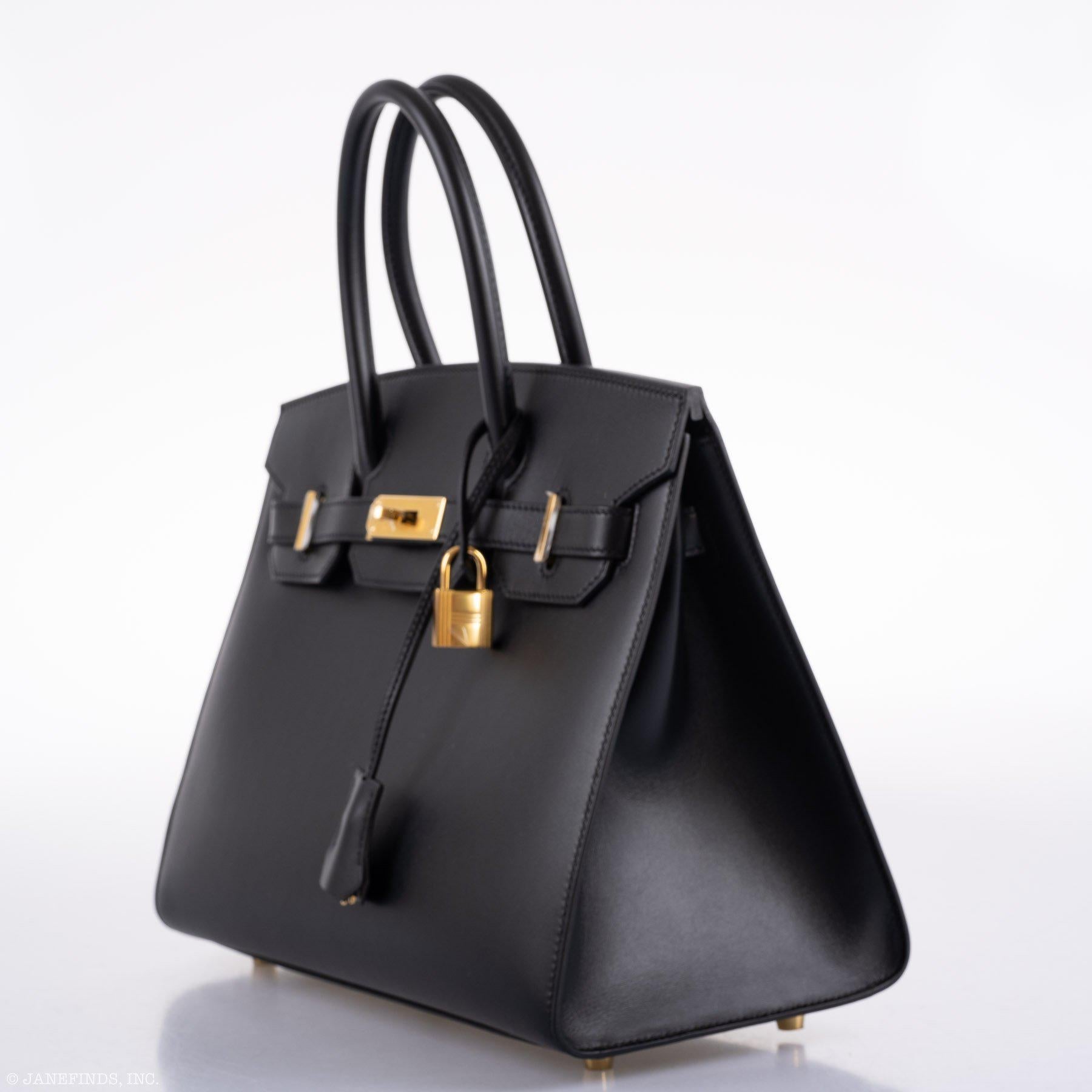 Hermes Birkin 30 Sellier Black Veau Monsieur Leather Gold Hardware - 2020, Y - Exclusu