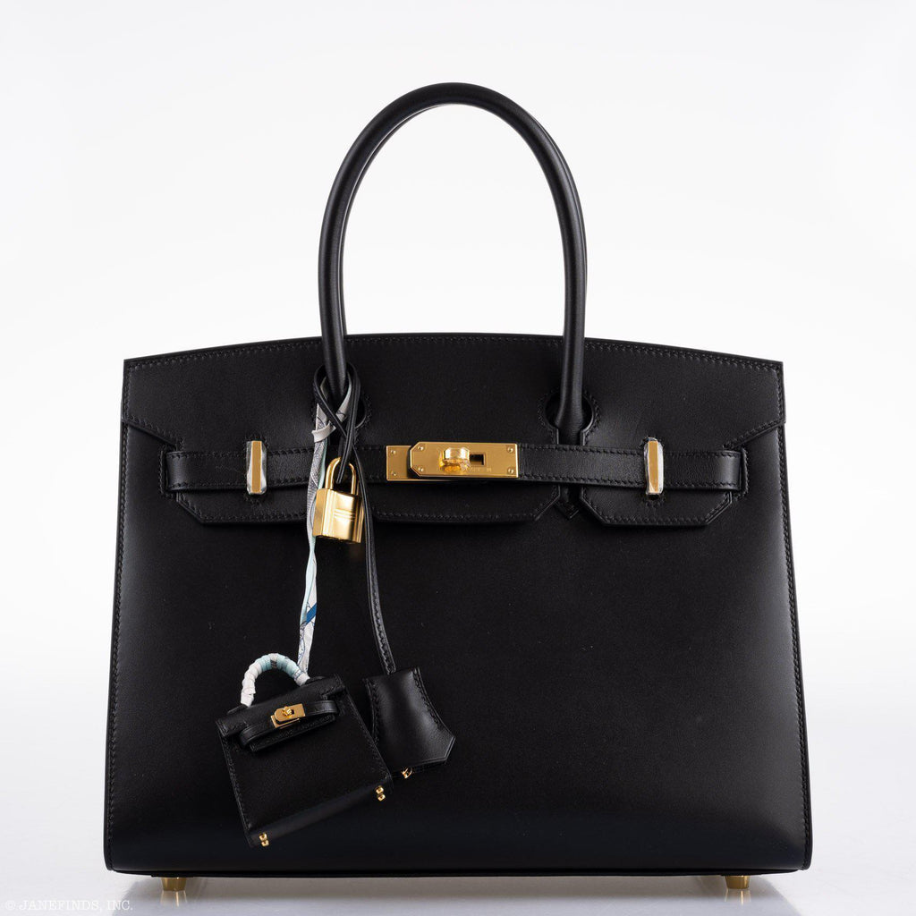Hermes Birkin 30 Sellier Black Veau Monsieur Leather Gold Hardware - 2020, Y - Exclusu
