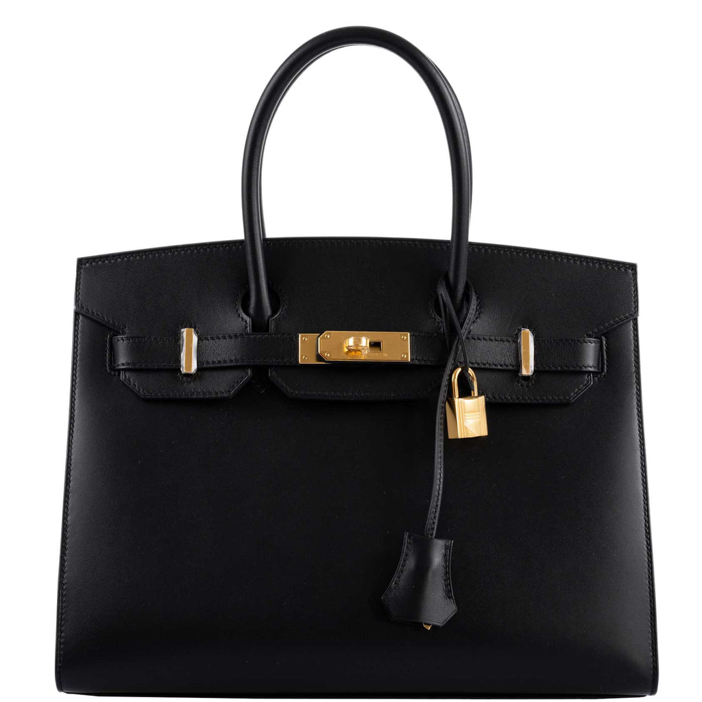 Hermes Birkin 30 Sellier Black Veau Monsieur Leather Gold Hardware - 2020, Y - Exclusu