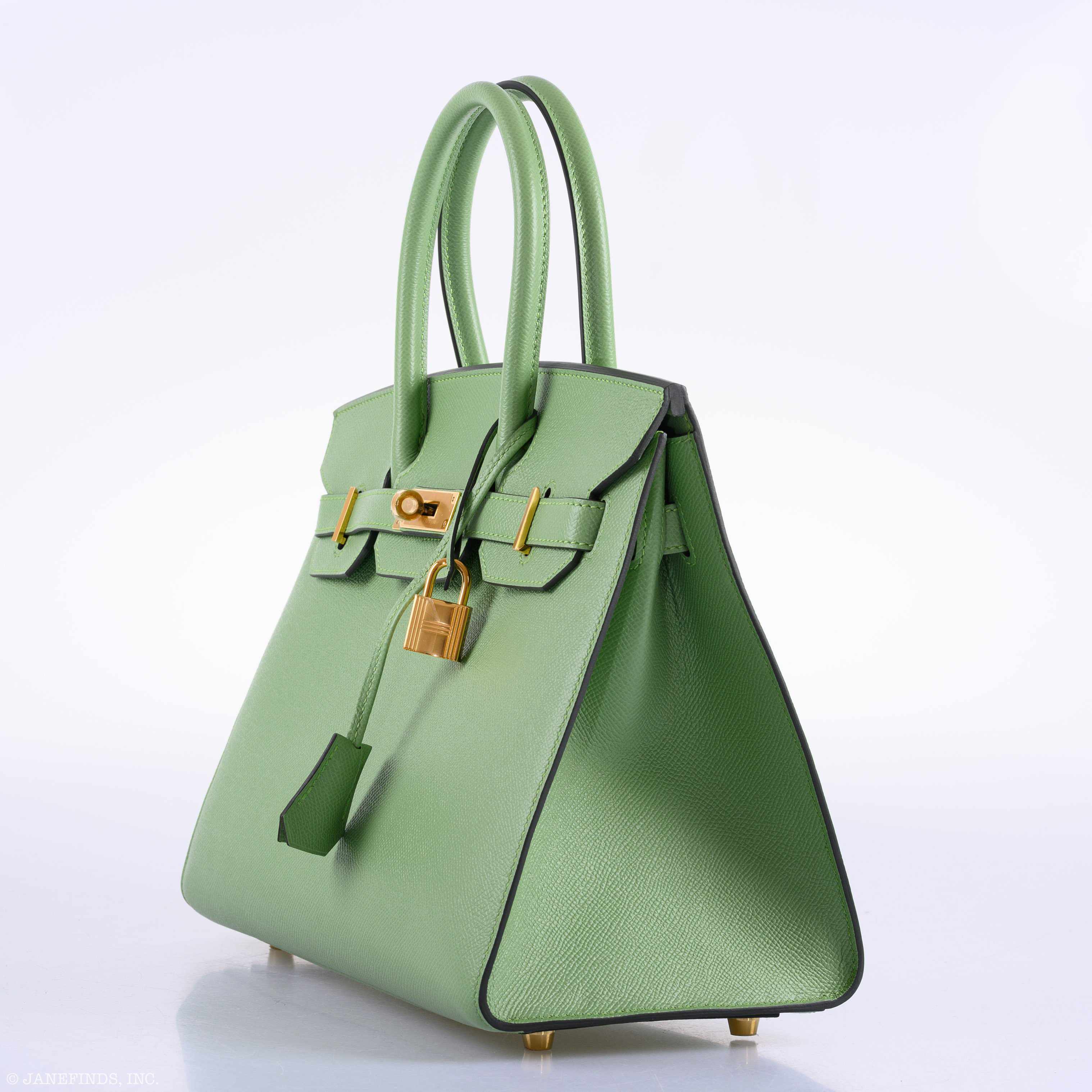 Hermes Birkin 30 Sellier Vert Criquet Madame Grain Gold Hardware - 2020, Y - Exclusu