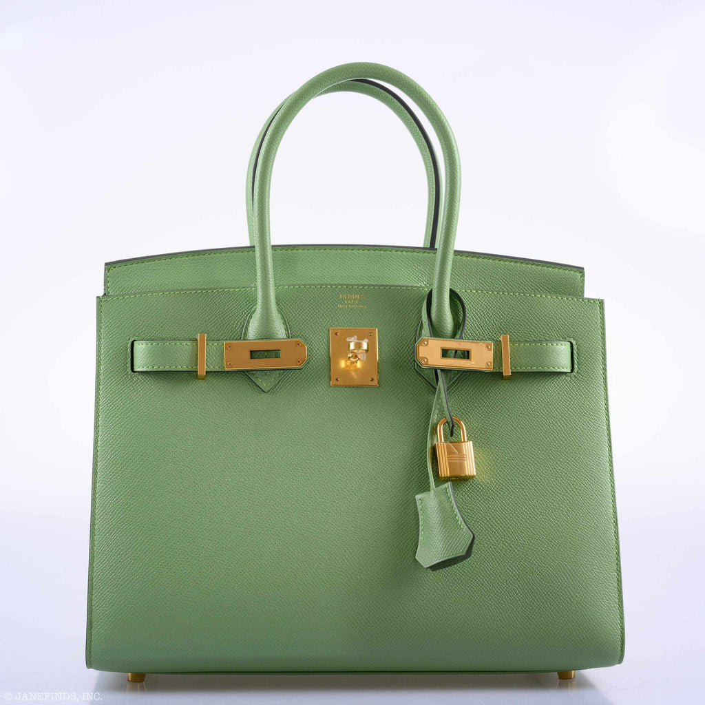 Hermes Birkin 30 Sellier Vert Criquet Madame Grain Gold Hardware - 2020, Y - Exclusu