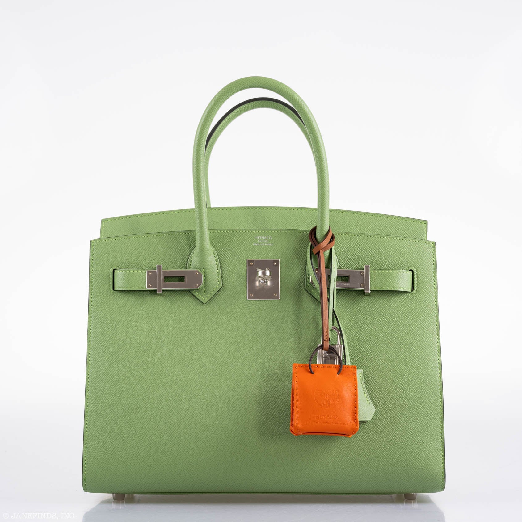 Hermes Birkin 30 Sellier Vert Criquet Madame Grain Palladium Hardware - 2020, Y - Exclusu
