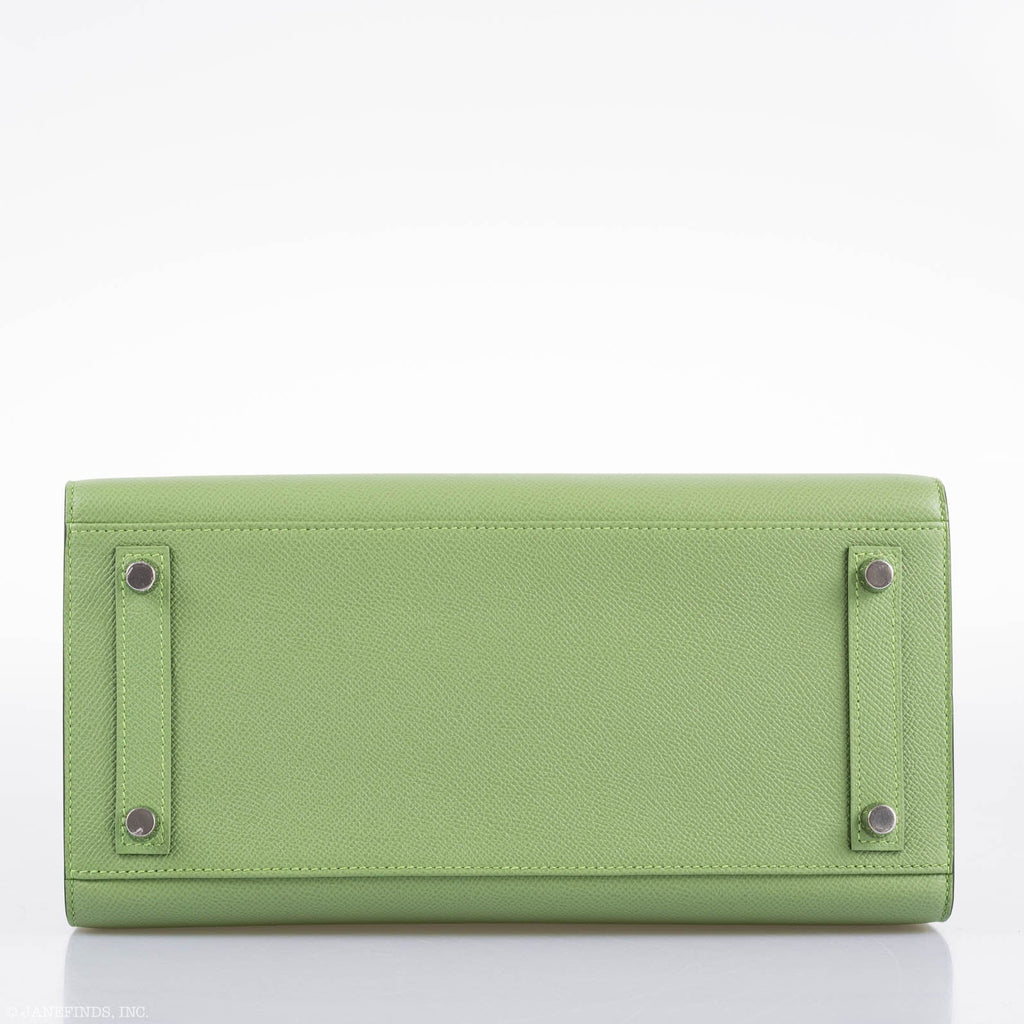 Hermes Birkin 30 Sellier Vert Criquet Madame Grain Palladium Hardware - 2020, Y - Exclusu