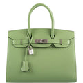 Hermes Birkin 30 Sellier Vert Criquet Madame Grain Palladium Hardware - 2020, Y - Exclusu