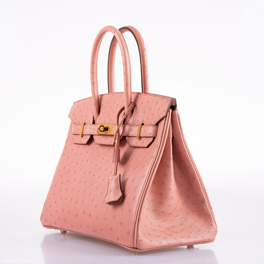 Hermes Birkin 30 Terre Cuite Ostrich Gold Hardware - 2020, Y - Exclusu