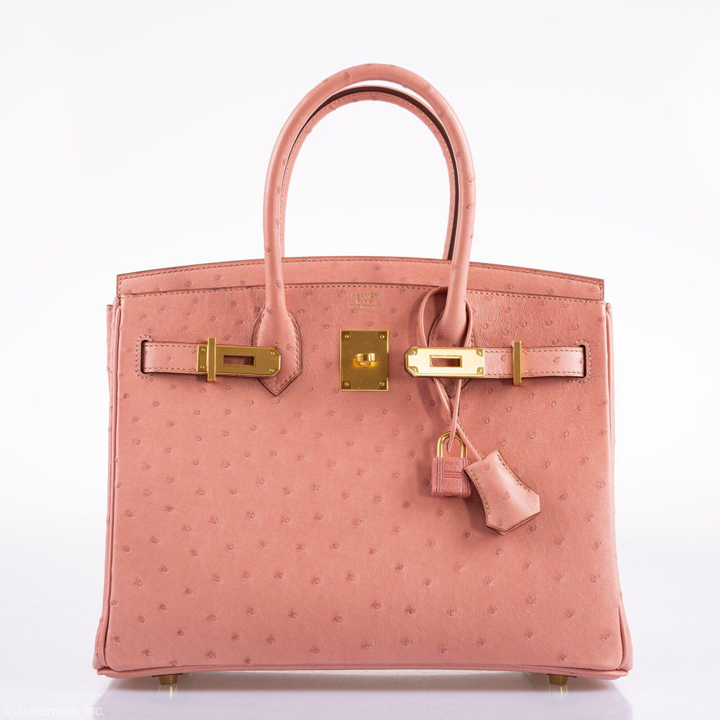 Hermes Birkin 30 Terre Cuite Ostrich Gold Hardware - 2020, Y - Exclusu