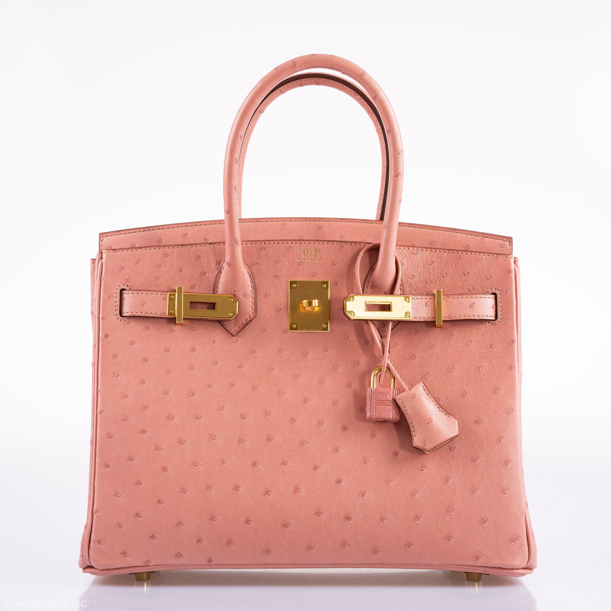 Hermes Birkin 30 Terre Cuite Ostrich Gold Hardware - 2020, Y - Exclusu