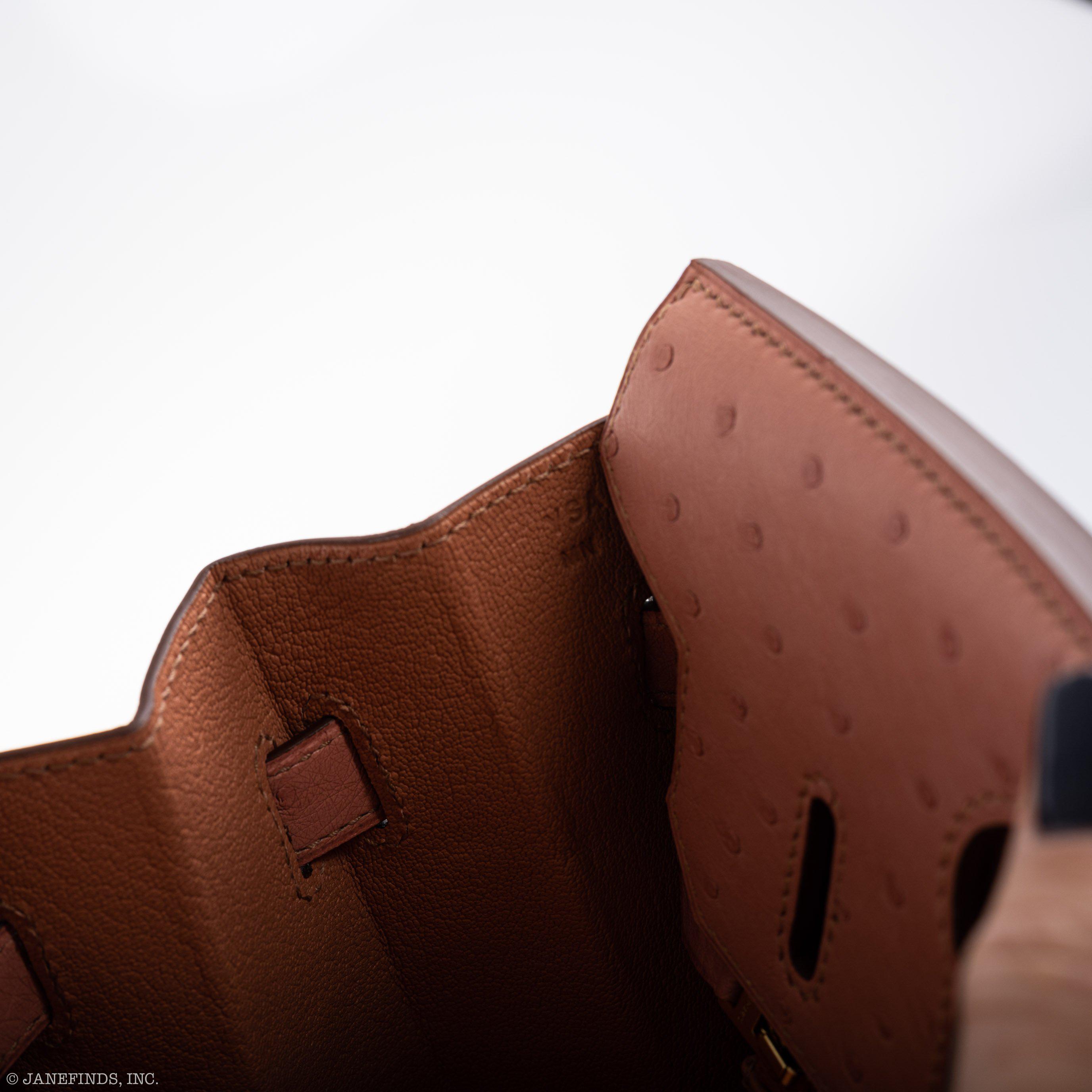 Hermes Birkin 30 Terre Cuite Ostrich Gold Hardware - 2020, Y - Exclusu