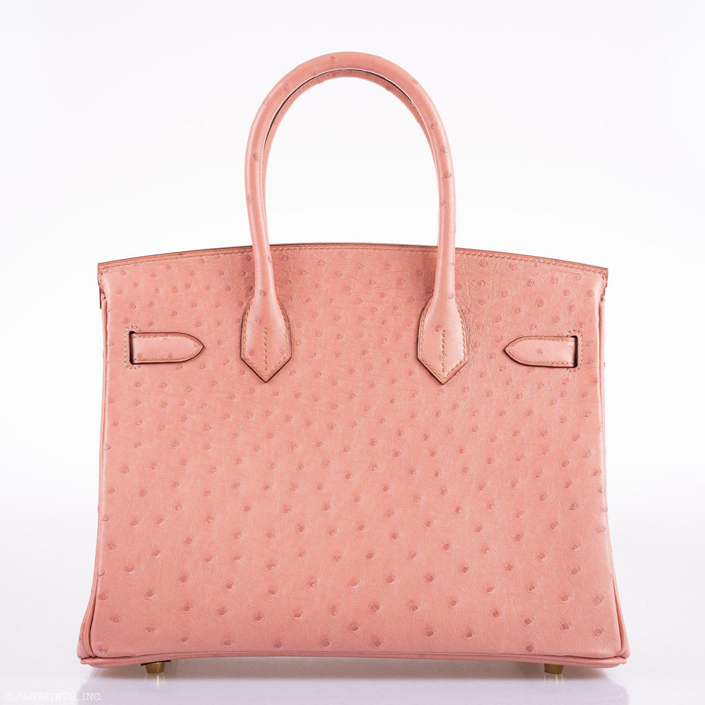 Hermes Birkin 30 Terre Cuite Ostrich Gold Hardware - 2020, Y - Exclusu
