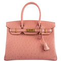Hermes Birkin 30 Terre Cuite Ostrich Gold Hardware - 2020, Y - Exclusu