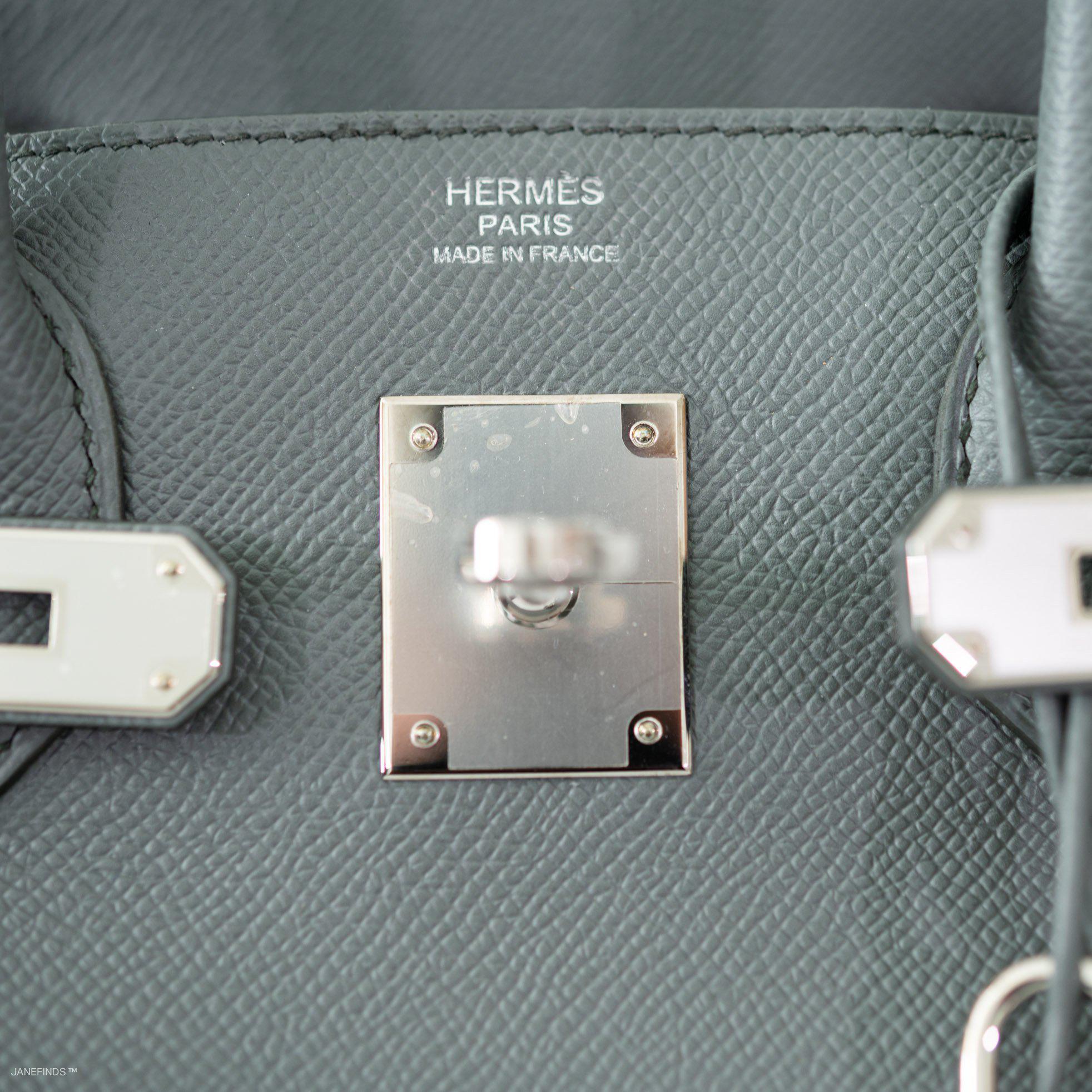 Hermes Birkin 30 Vert Amande Epsom with Palladium Hardware - 2019, D - Exclusu