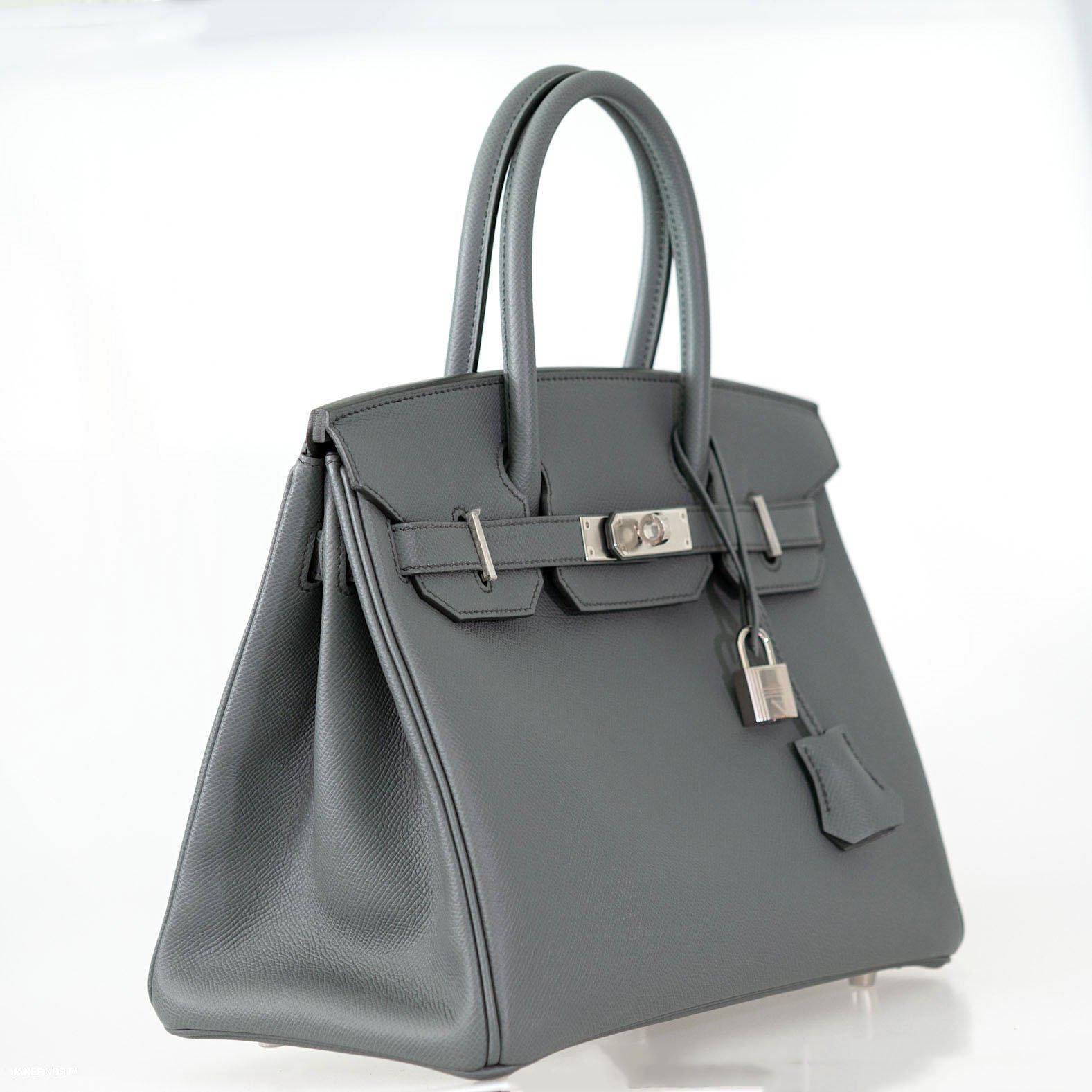 Hermes Birkin 30 Vert Amande Epsom with Palladium Hardware - 2021, Z - Exclusu
