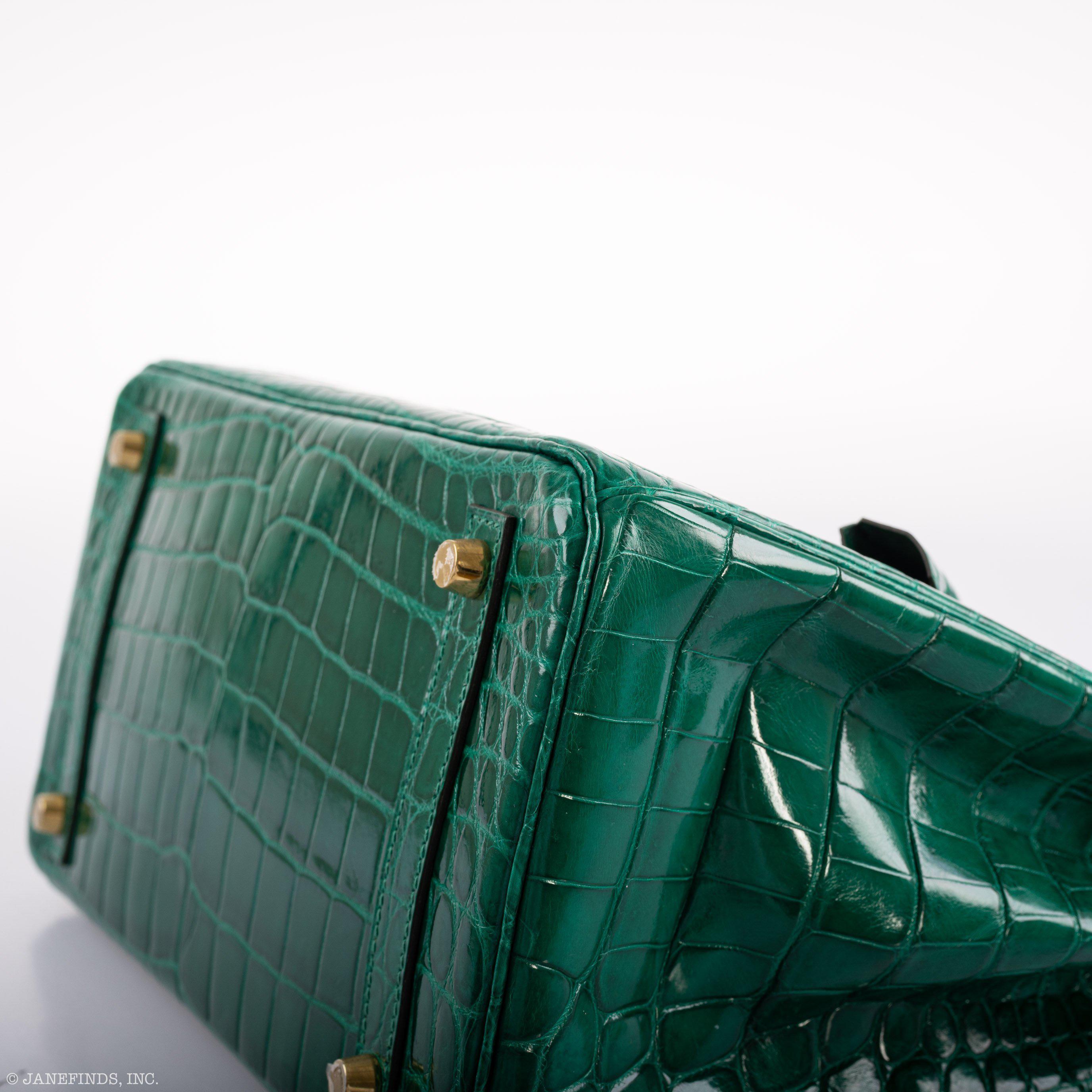 Hermes Birkin 30 Vert Emerald Niloticus Crocodile Gold Hardware - 2019, D - Exclusu