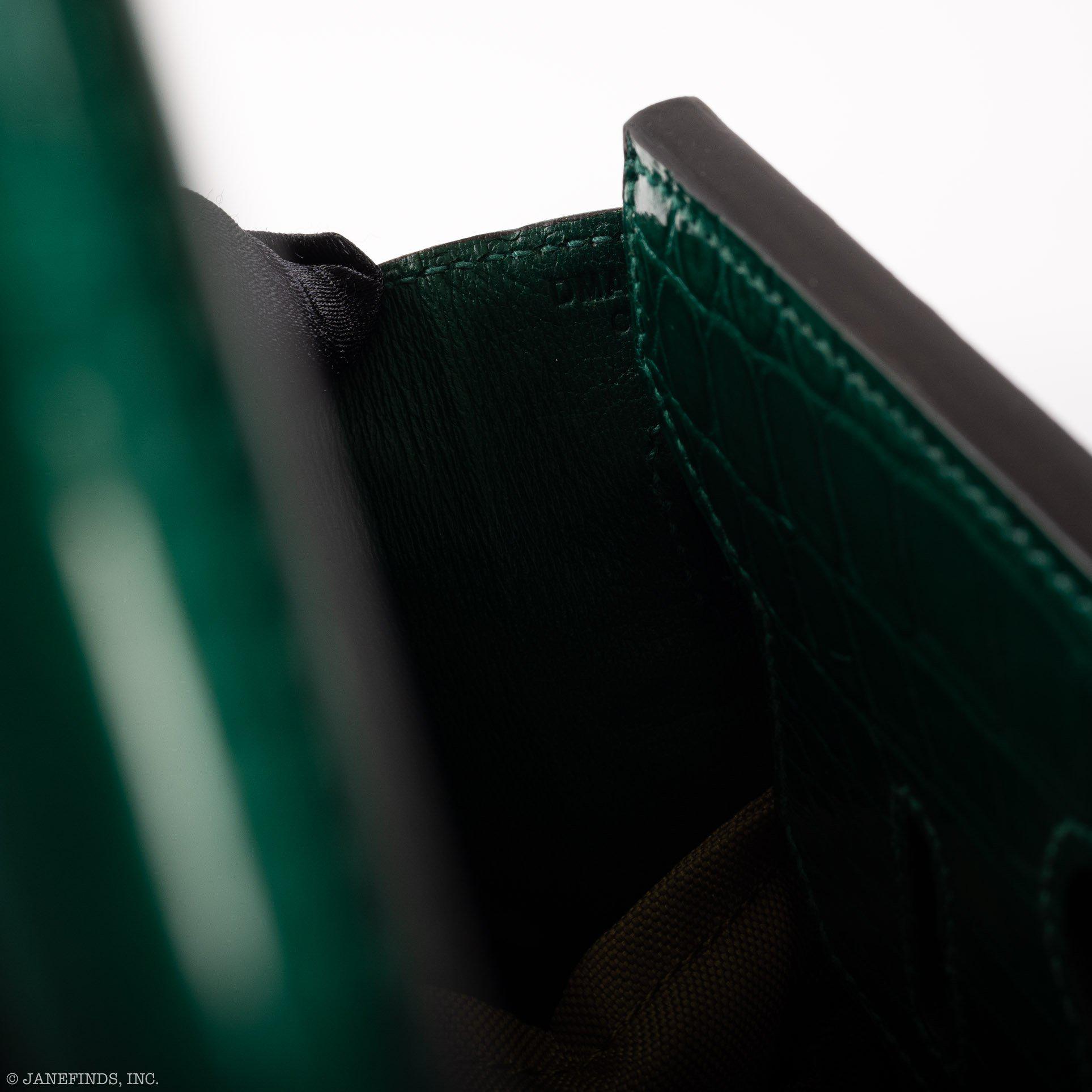 Hermes Birkin 30 Vert Emerald Niloticus Crocodile Gold Hardware - 2019, D - Exclusu