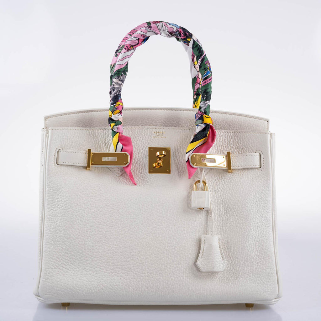 Hermes Birkin 30 White Clemence with Gold Hardware - 2016, X - Exclusu