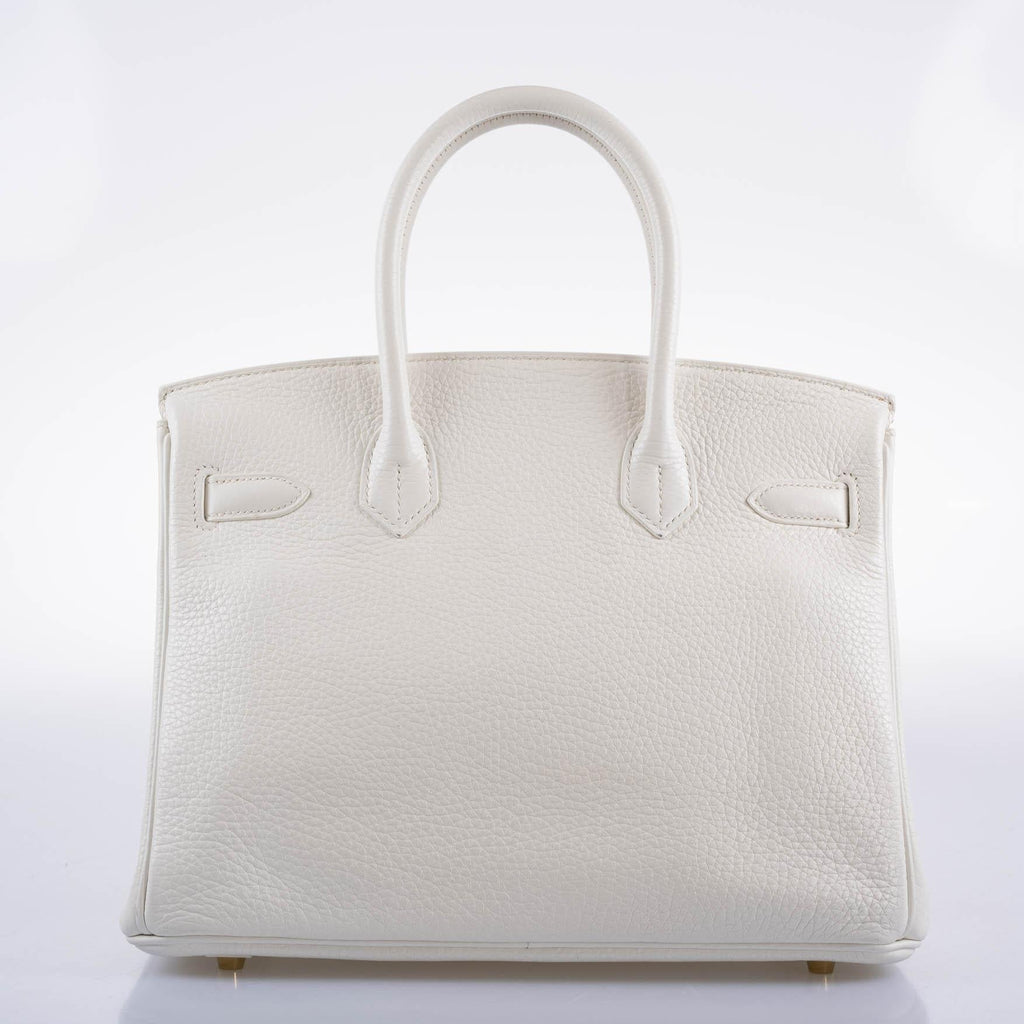 Hermes Birkin 30 White Clemence with Gold Hardware - 2016, X - Exclusu
