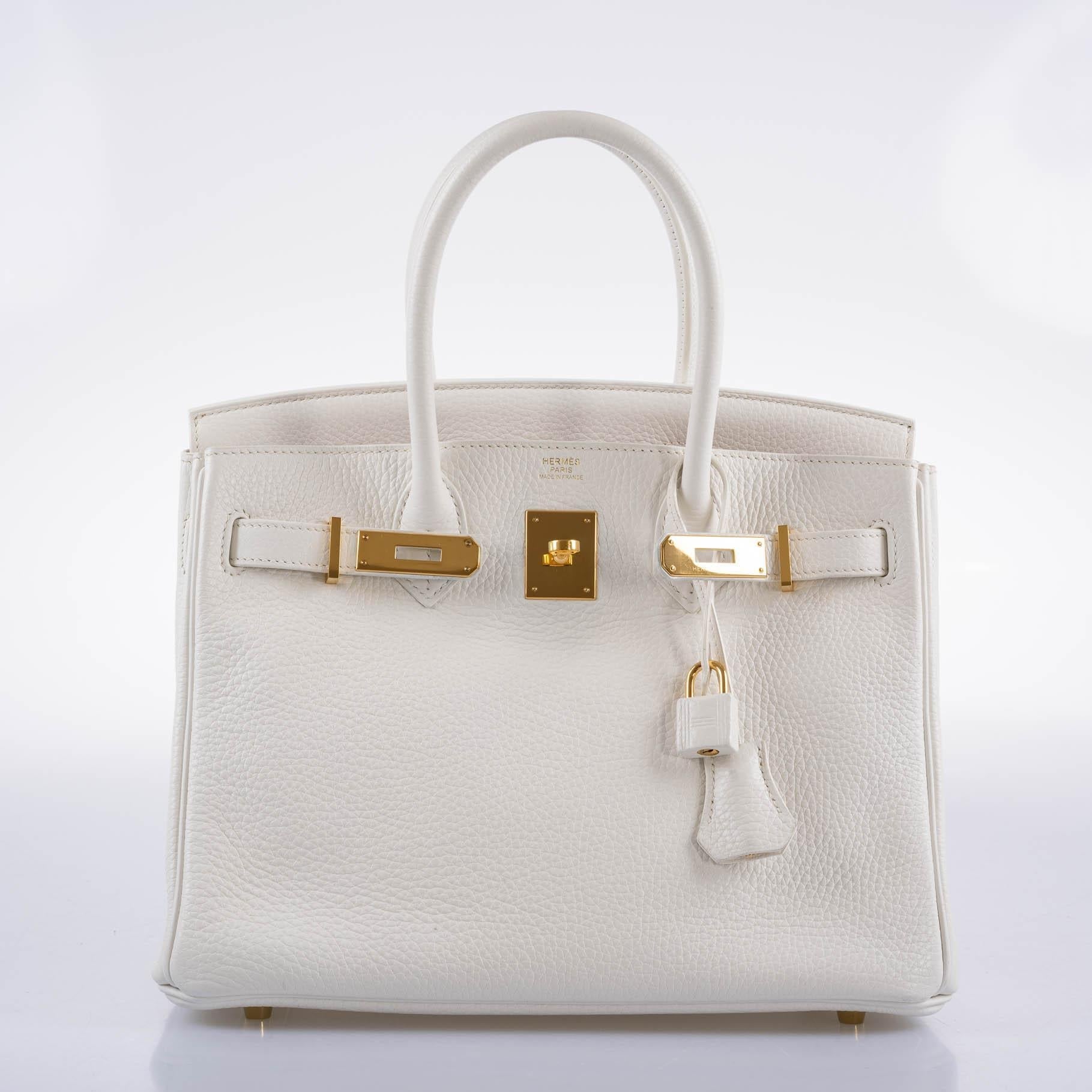 Hermes Birkin 30 White Clemence with Gold Hardware - 2016, X - Exclusu