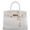 Hermes Birkin 30 White Clemence with Gold Hardware - 2016, X - Exclusu