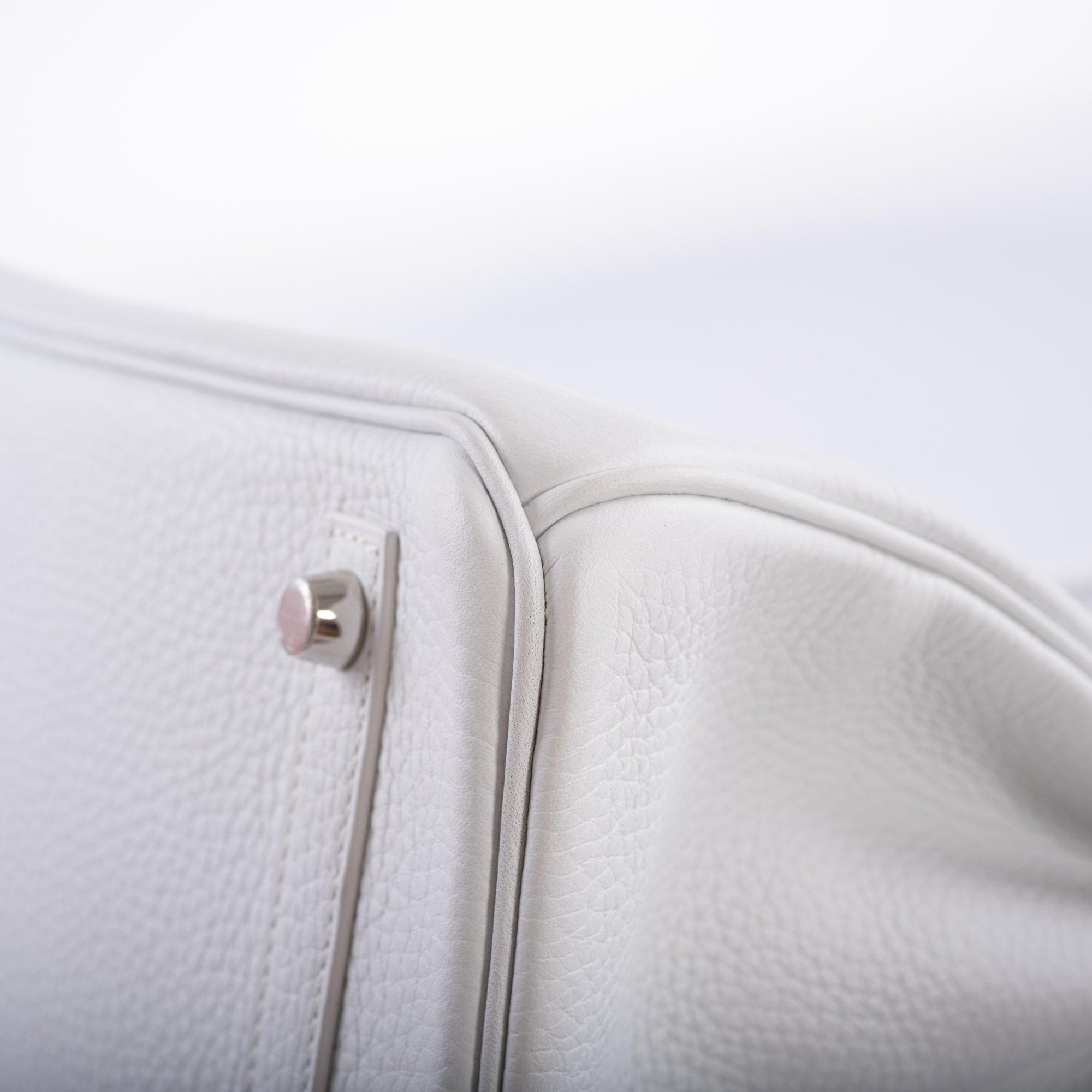 Hermes Birkin 30 White Clemence with Palladium Hardware - 2016, X - Exclusu