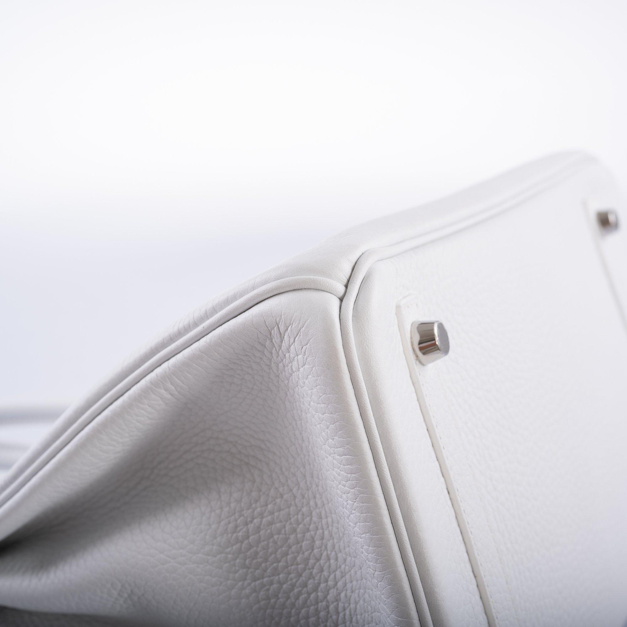 Hermes Birkin 30 White Clemence with Palladium Hardware - 2016, X - Exclusu