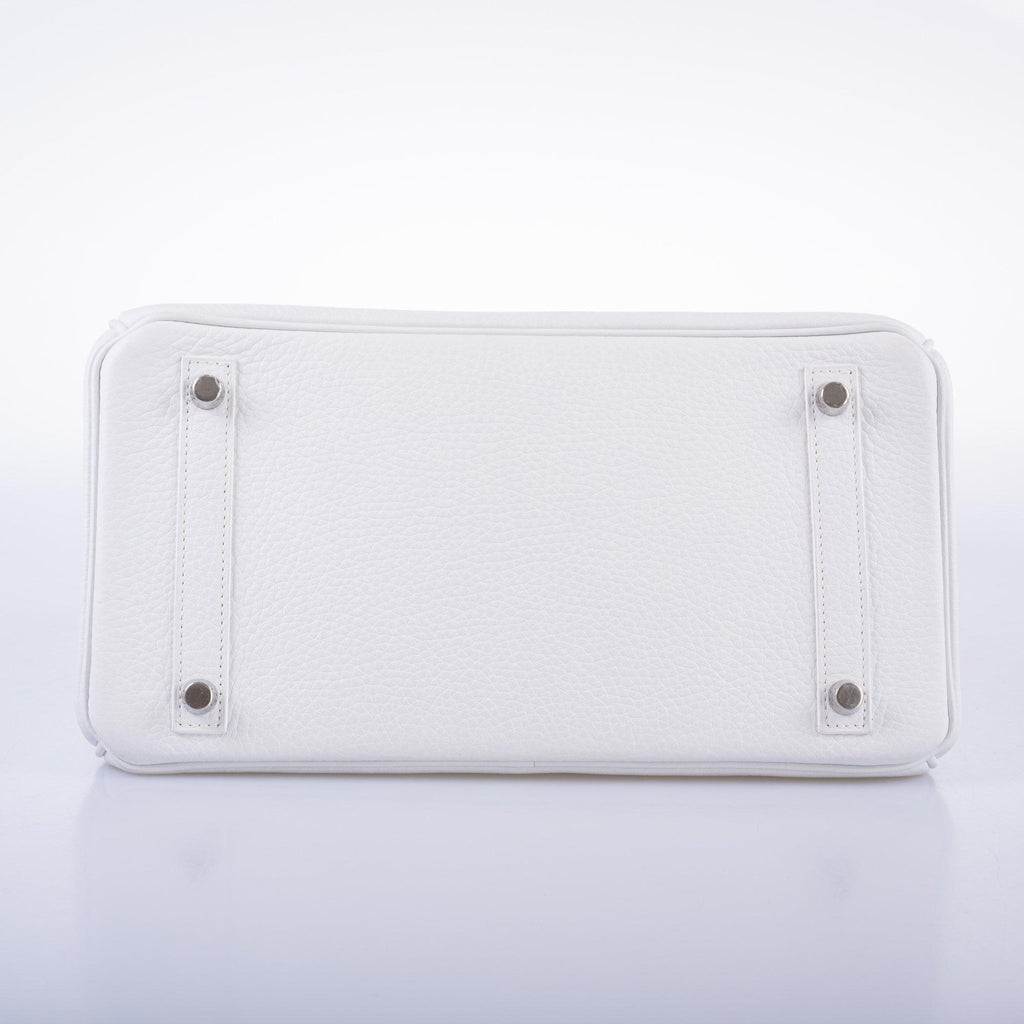 Hermes Birkin 30 White Clemence with Palladium Hardware - 2016, X - Exclusu