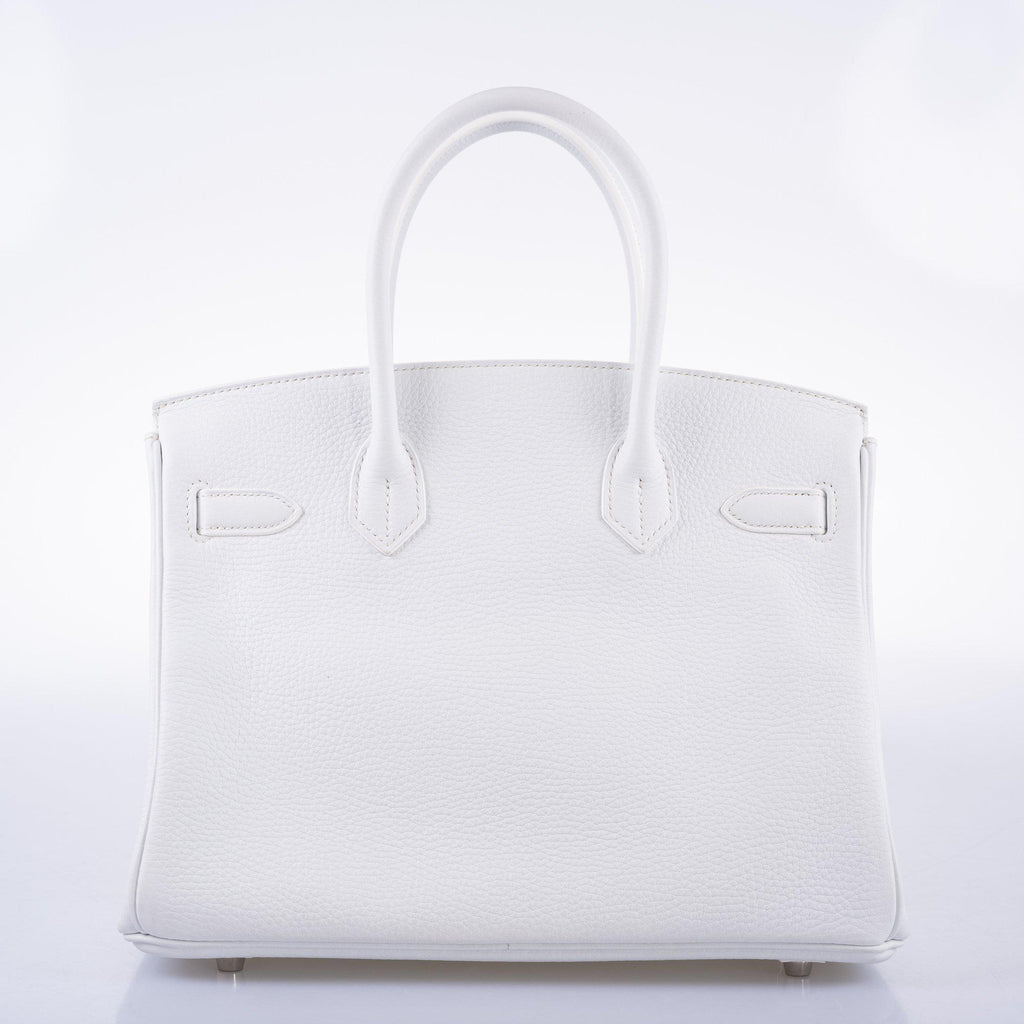 Hermes Birkin 30 White Clemence with Palladium Hardware - 2016, X - Exclusu