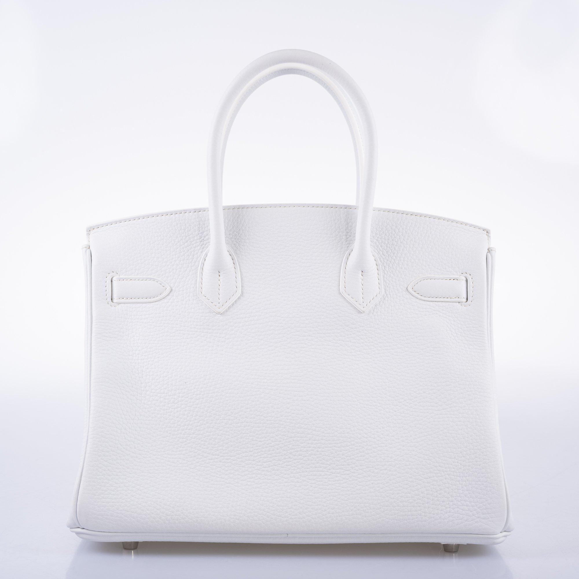 Hermes Birkin 30 White Clemence with Palladium Hardware - 2016, X - Exclusu