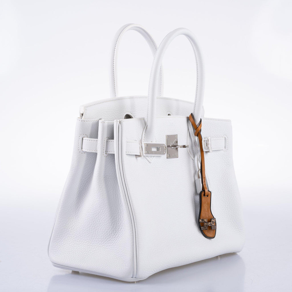 Hermes Birkin 30 White Clemence with Palladium Hardware - 2016, X - Exclusu