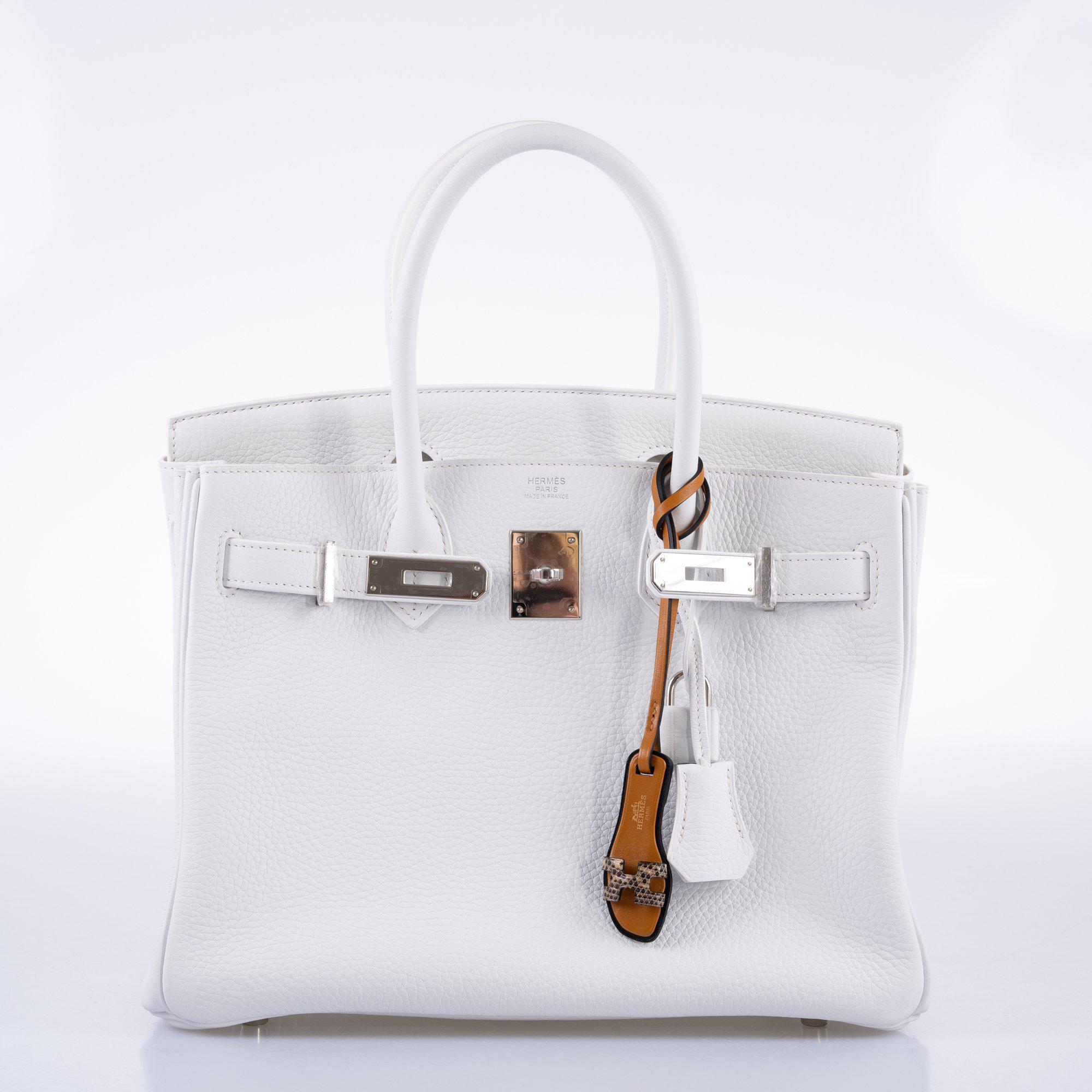 Hermes Birkin 30 White Clemence with Palladium Hardware - 2016, X - Exclusu