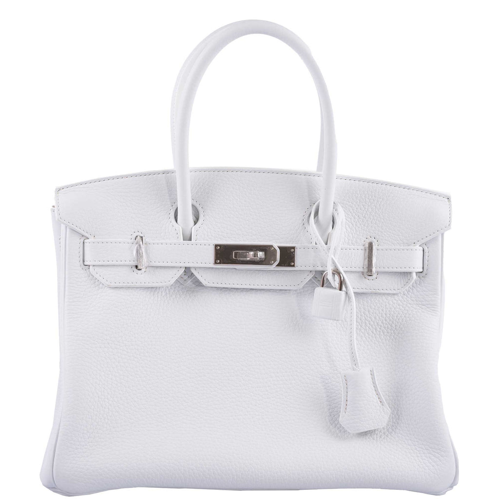 Hermes Birkin 30 White Clemence with Palladium Hardware - 2016, X - Exclusu