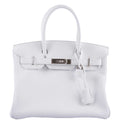 Hermes Birkin 30 White Clemence with Palladium Hardware - 2016, X - Exclusu