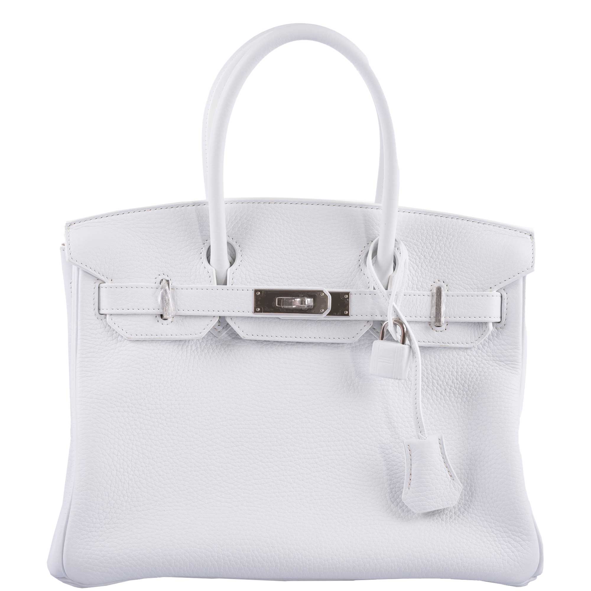 Hermes Birkin 30 White Clemence with Palladium Hardware - 2016, X - Exclusu