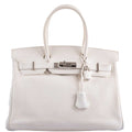 Hermes Birkin 30 White Swift with Palladium Hardware - 2007, K Square - Exclusu