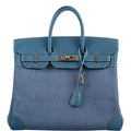 Hermes Birkin 32 HAC Denim & Blue Jean Gulliver Leather Palladium Hardware - Exclusu