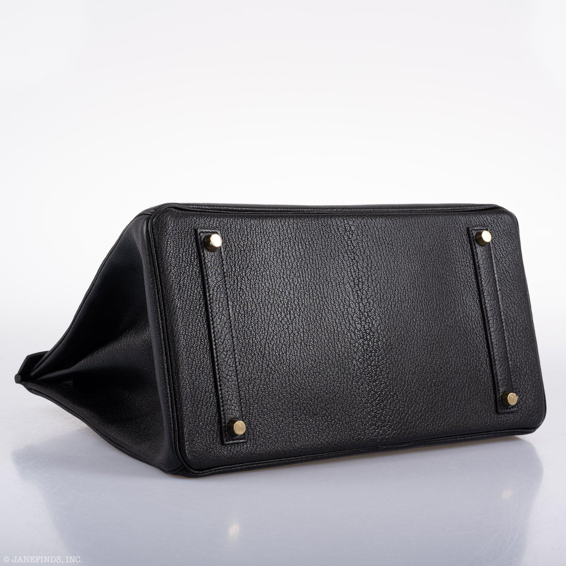 Hermes Birkin 35 Black Chevre De Coromandel with Gold Hardware - 2019, D - Exclusu